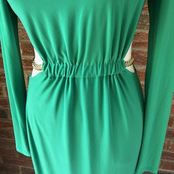 ramy brook rosemary chain cut out dress Ramy Brook Rosemary Long Sleeve Cutout Maxi Dress In Jewel Green - 29% Off